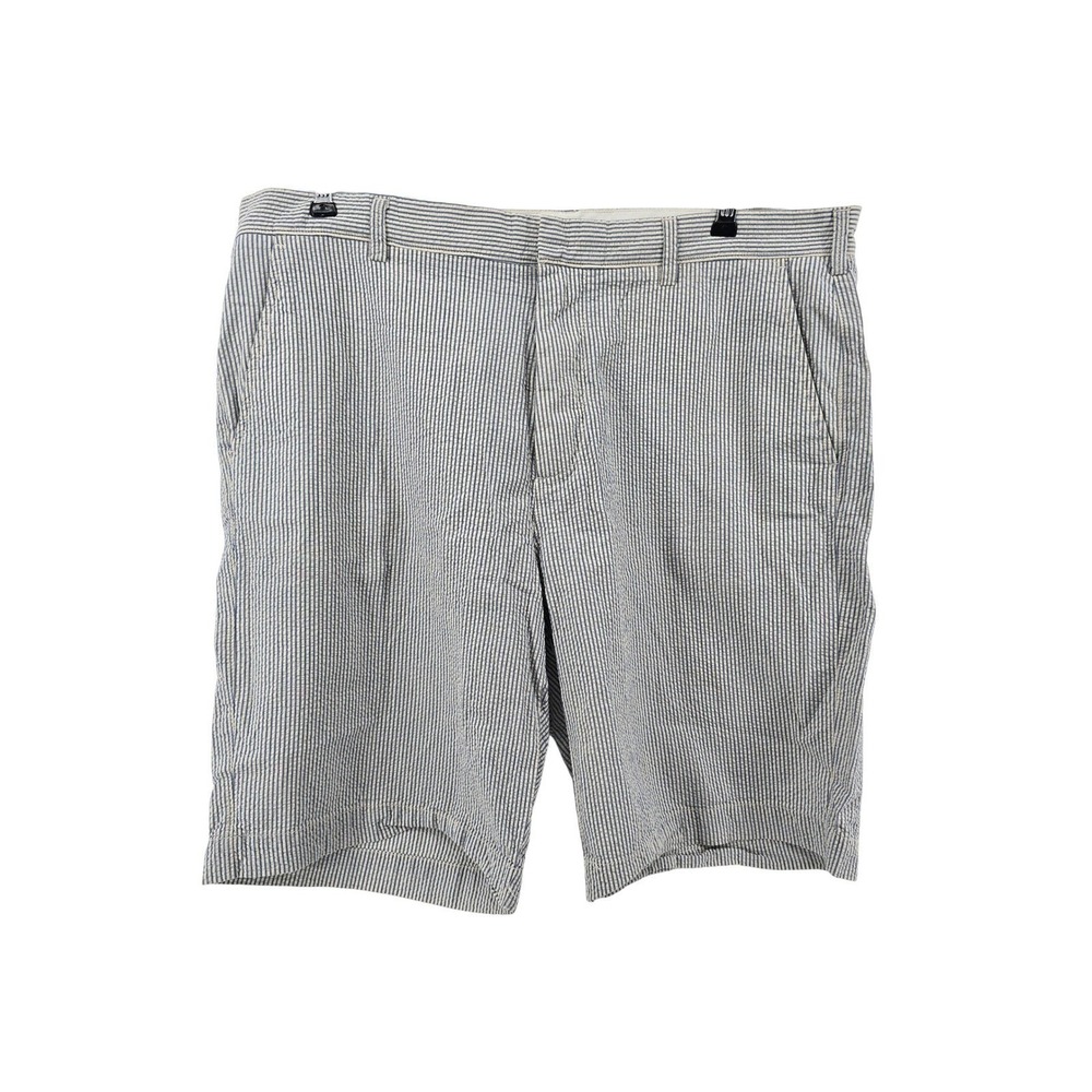 J.Crew Shorts Mens 38 Seersucker Blue White Striped 23400 EUC
